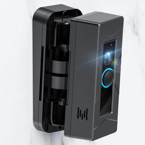 Trushome Wired Anti-Theft Camera Mount with Angle Mount and Wedge, Compatible with Ring Wired Doorbells, Adjustable Angle 0°-70° (Doorbell Not Included, Not Compatible with Blink/Eufy)