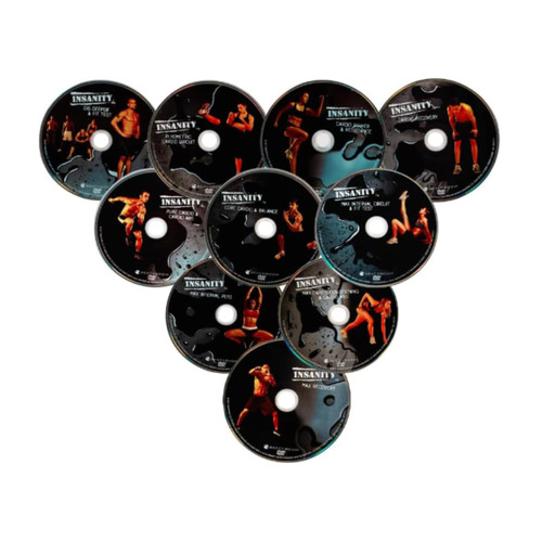 INSANITY Base Kit - DVD Workout, 60 Day Total Body Conditioning Program, Home Gym Bodyweight Exercise Program, No Workout Equipment Needed, 10 DVDs