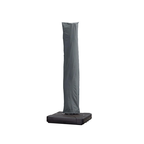 PURPLE LEAF Large Patio Umbrella Parasol Cover UV Resistant Outdoor Offset Cantilever Umbrella Cover with Zipper and Rod, Light Grey