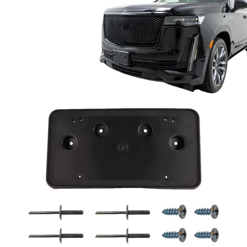 Eterpace Front License Plate Bracket W/Bolts Compatible with Cadillac Escalade ESV 2021 2022 2023, License Plate Holder Frame Case Mount, Replace#GM1068239, 84378315