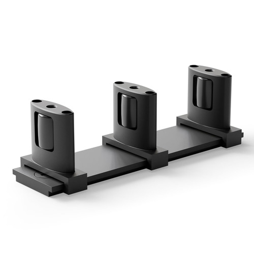 BONIKLUBA Siding Closet Door Floor Guide,Barn Door Guide for Bottom,Adjustable Bypass Door Floor Guide 3-Roller Design,Black