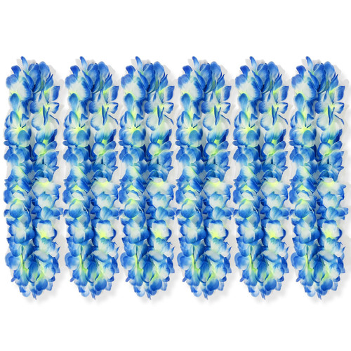 GoldDawn Premium Hawaiian Leis, Artificial Flowers for Party Supplies and Luau Decorations, Meticulously Handcrafted, Elevate Your Celebration with Exquisite Flower Necklaces (6 pcs,Blue) GoldDawn Premium Hawaiian Leis, Artificial Flowers for Party Supplies and Luau Decorations, Meticulously Handcrafted, Elevate Your Celebration with Exquisite Flower Necklaces (6 pcs,Blue)