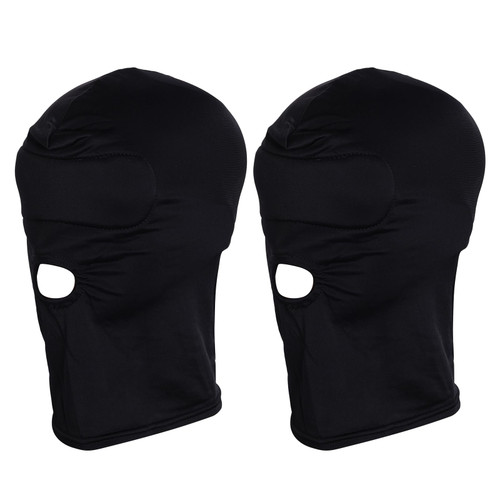 Miayon 2pcs Open Mouth Full Face Spandex Elastic Breathable Hood Mask for Halloween Cosplay Costume Unisex Adult (Open Mouth)