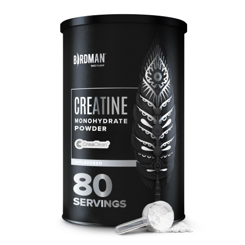 BIRDMAN Micronized Creatine Monohydrate Powder, Muscle Recovery, Caffeine Free, Creatine Pre Workout, Vegan, Post Workout, Gluten Free, Sugar Free | 80 Servings (5 Grams Each) | 0.8lb