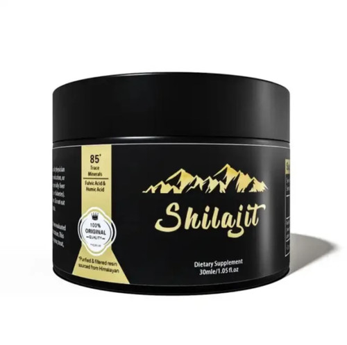 Shilajit Pure Himalayan Organic Shilajit Resin - Gold Grade 100% Shilajit Supplement - Natural Shilajit Resin with 85+ Trace Minerals & Fulvic Acid for Focus & Energy, Immunity, 1.05 Fl oz