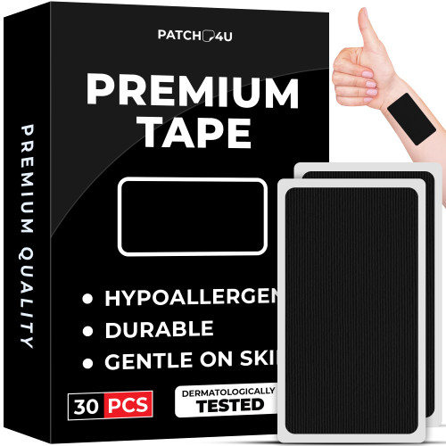 PATCH4U Premium Tape (30 Pack) - Pain Free Removal, Hypoallergenic, Latex Free & Gentle On Skin - Skin Friendly Adhesive Cotton Tape
