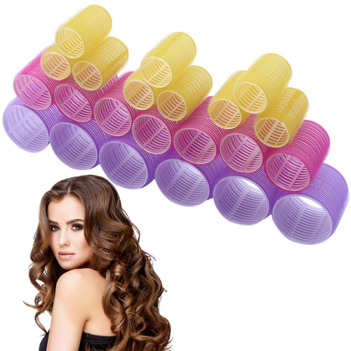 Jumbo Size Hair Roller sets, Self Grip, Salon Hair Dressing Curlers, Hair Curlers, 3 size 36 packs