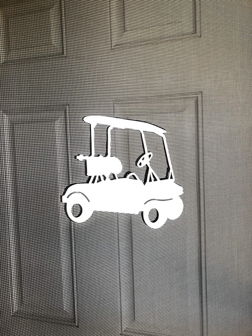 DCentral® Golf CART Flexible Vinyl Screen Magnets, Double-Sided, White -Easier to See, Helps to Stop Walking into Screens, Covers Small tears, for Non-RETRACTABLES, Size 6" x 6"