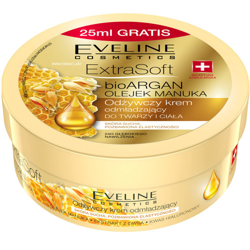 Extra Soft Bio Argan Manuca Oil Nourishing and Rejuvenating Face and Body Cream for Very Dry Skin