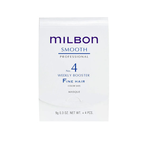Milbon Smooth No. 4 Weekly Booster - For Fine Hair 4 x 0.3 Fl. Oz. 1 kit