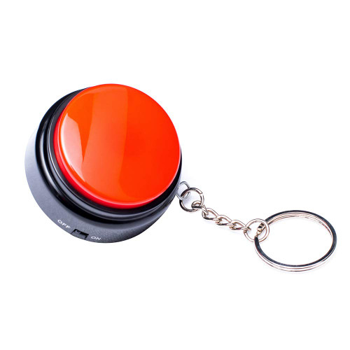 Recordable Talking Button with Keychain, 30s Voice Recording Time Sound Button Recording Your Own Words