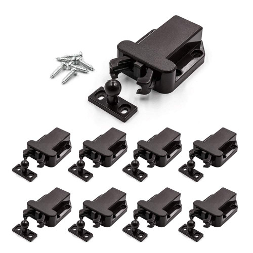 8 Pack Push Latch，Touch Latch Safe Push Latch，Rebound self-Locking Device，Open Catch Lock Drawer Cabinet Catch Touch Latch Cupboard Bedroom