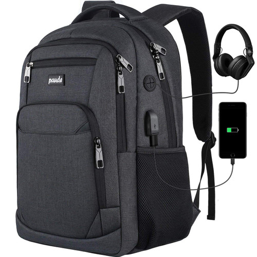 Paude Backpack for Men and Women,School Backpack for Teens,15.6 inch Laptop Backpack with USB Charging port for Business College Travel Paude Backpack for Men and Women,School Backpack for Teens,15.6 inch Laptop Backpack with USB Charging port for Business College Travel