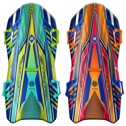 Sno-Storm Premium Foam Snow Sled 2-Pack | Superior Foam Recreational Snow sled | Tow Rope and Handles | Sized for Youth and Adults | Contoured Deck Design | 50in-127cm Design Length |, Camo