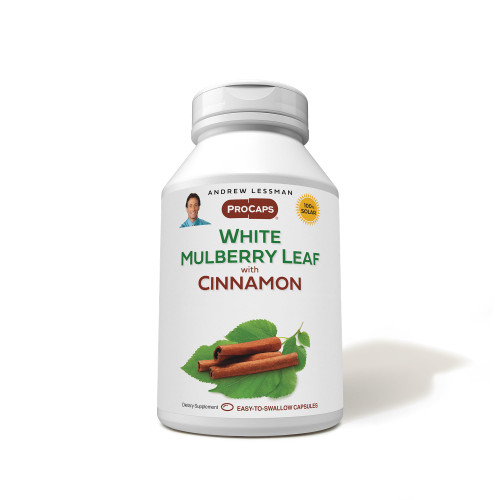 ANDREW LESSMAN White Mulberry Leaf with Cinnamon 60 Softgels - Standardized White Mulberry Leaf with Cinnamon Bark Extract.