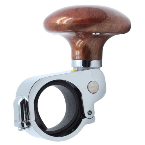 AUTUT Car Steering Wheel Spinner Knob ABS Head Metal Ring Brown AUTUT Car Steering Wheel Spinner Knob ABS Head Metal Ring Brown