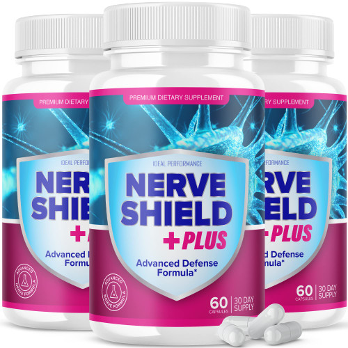 (3 Pack) Nerve Shield Plus Pills Original Supplement Advanced Nerve Formula (180 Capsules)