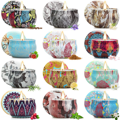 Candles, Candles Gifts for Women, 12 Pack Scented Candles, Soy Candles, Valentines Day Gifts for Women, Stress Relief & Body Relax, Ideal Gifts for Women Birthday, Mothers Day Gifts for Mom