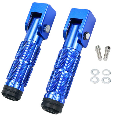 Modengzhe A Pair Foldable Foot Rest Pedal Non-Reset Design Aluminum Foot Pegs for MTB ATV Scooter Motorcycle 4-Inch Blue Modengzhe A Pair Foldable Foot Rest Pedal Non-Reset Design Aluminum Foot Pegs for MTB ATV Scooter Motorcycle 4-Inch Blue