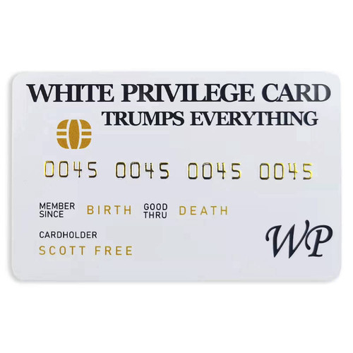 Cobnap 10Pcs White Privilege Cards Trumps Everything Joke Funny Card Inspirational Cards