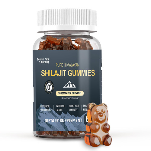 Shilajit Gummies 1000mg, Himalayan Shilajit Supplement, High in Trace Minerals, Energy Immune Health Support - 60 Count