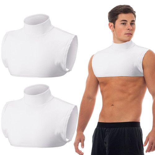 Threlaco 2 Pcs Eczema Wet Wraps Eczema Neck and Shoulder Wraps Bandage for Adults Men Women White Cotton