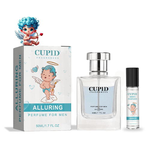 Generic Cupid Cologne For Men,Cupid Pheromone Cologne For Men,Cupid Hypnosis Men's Cologne,Long Lasting Romantic Perfume, 50ml+10ml Travel Size (1Set)