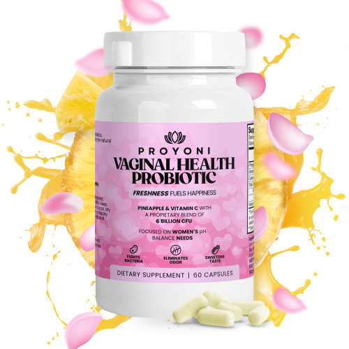 ProYoni Vaginal Probiotics for Women, Vaginal Health Supplement - 6 Billion CFU Probiotic for pH Balance, Promote Healthy Vaginal Odor & Vaginal Flora, 60 Count (Pack of 1)