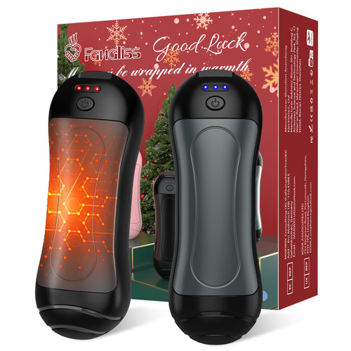 FANDLISS Hand Warmers Rechargeable 2 Pack,6000mAh Portable Electric Hand Warmer USB Pocket Heater 20+Hrs Safe Heat,Heat Therapy for Raynauds,Hunting,Golf,Camping,Women Mens Ideal Present,BlackGrey