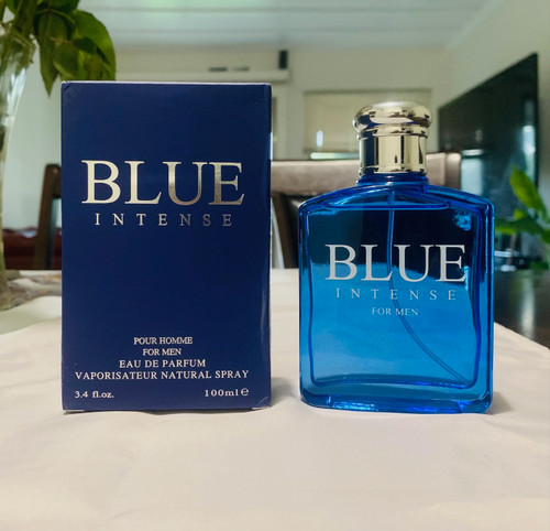 United Scents Blue Intense Eau de Parfum for Men, 3.4 fl oz / 100 mL