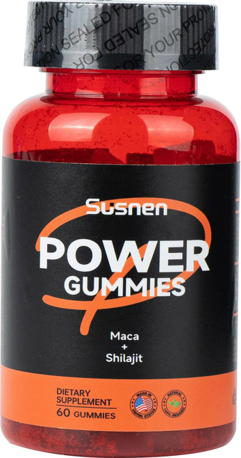 Susnen Power Gummies,with maca and shilajit,Inositol Gummies,Strengthens The Body and Promotes Absorption,shilajit Pure Himalayan Organic(60 Gummies)