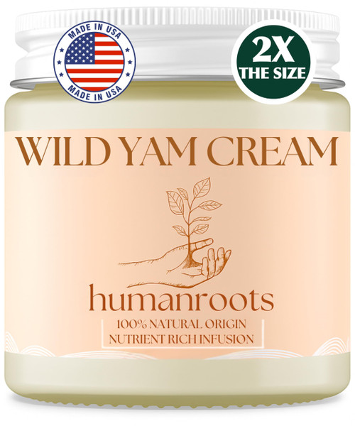 Wild Yam Cream - Menopause and PMS Support for Women, 4 oz (Unscented/Herb-Infused), Organic Wild Yam Cream for Balance - Made with Chaste Tree Berry and Red Clover