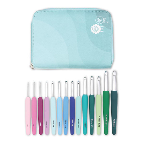 KnitPro Waves 2.0 Grade Multicolor Crochet Hooks Set - Hooks in Sizes 2mm to 12mm