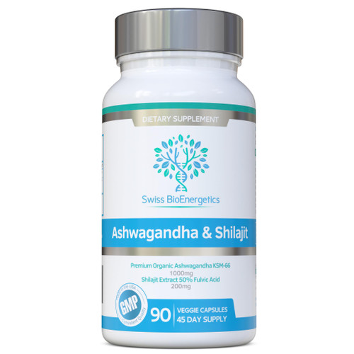 Ashwagandha & Shilajit - Ashwagandha KSM-66 1000mg & Purified Shilajit Extract 200mg (50% Fulvic Acid) - No Artificial fillers, Binders or Flow Agents - Suitable for Vegans Ashwagandha & Shilajit - Ashwagandha KSM-66 1000mg & Purified Shilajit Extract 200mg (50% Fulvic Acid) - No Artificial fillers, Binders or Flow Agents - Suitable for Vegans
