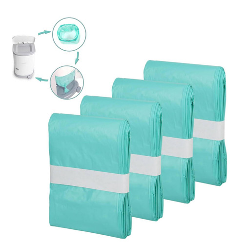 Adult Diaper Liner Refills, Compatible with Janibell Akord 280 Slim Model Pail, Odor-Seal Technology, Adult Diaper System, A Single Liner Pack Will Last Holds Up to 500 Diapers/Briefs, 4-Pack