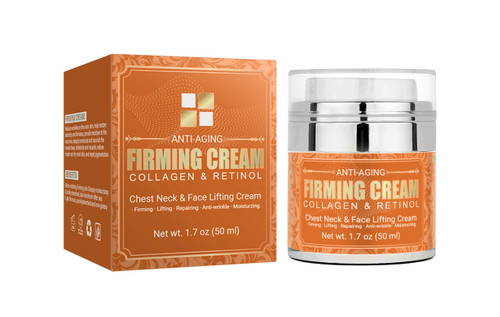 MUOCOBU Anti Wrinkle Cream Collagen & Retinal,Chest Neck & Face Lifting Cream| Firming|Lifting|Anti-wrinkle|Moisturzing(1.7 OZ) - Orange