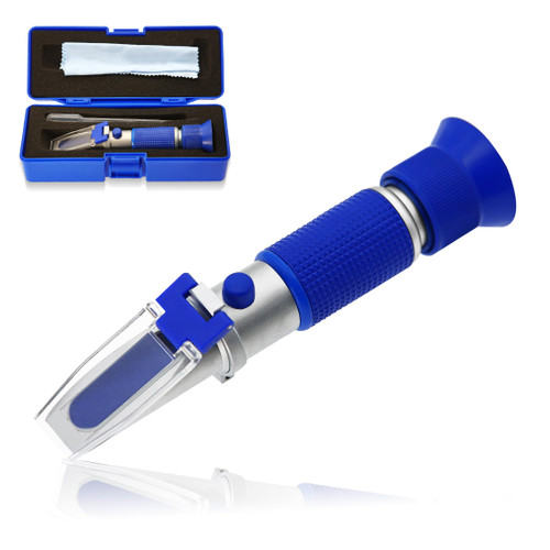 AMTAST DEF Refractometer 0-40% AdBlue Diesel Exhaust Fluid Urea Concentration Refractometer Hand Held Refractometer with ATC for Automotive Diesel, Made of Copper Not Cheap Aluminum (Model AMR001)