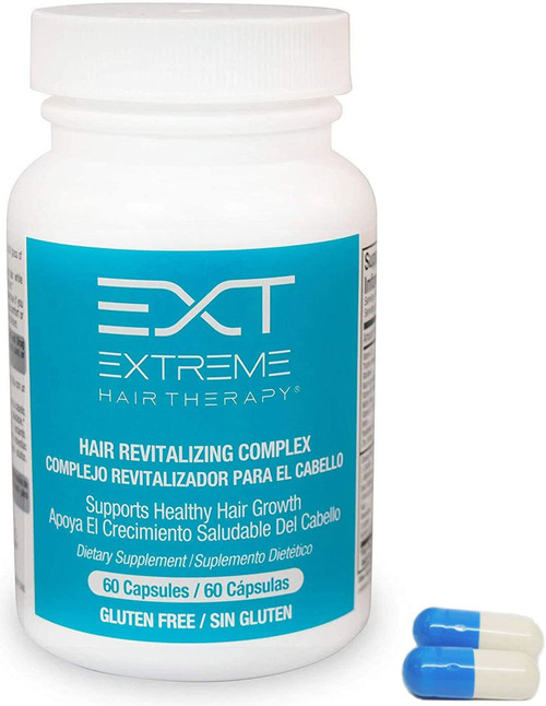 EXT Hair Loss Supplements with Biotin, Revitalizing Complex with Hair Skin and Nail Vitamins, Hair Growth Vitamins, 60 Capsules