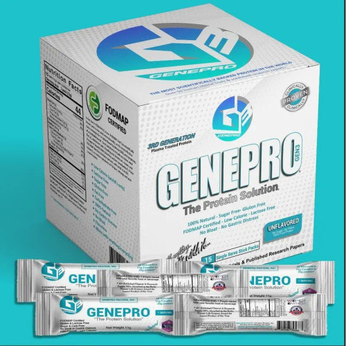 Genepro Gen3 Protein | Pack 15 Single Serving Stick | Low Calorie | Flavorless protein Genepro Gen3 Protein | Pack 15 Single Serving Stick | Low Calorie | Flavorless protein