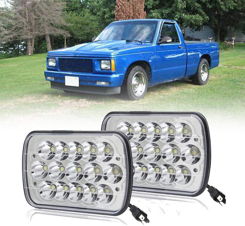 AMUNIESUN Compatible With Chevy S10 1982-1993 GMC Sonoma Truck Pair 7X6inch Headlight Rectangle Hi/Low Sealed Beam headlights