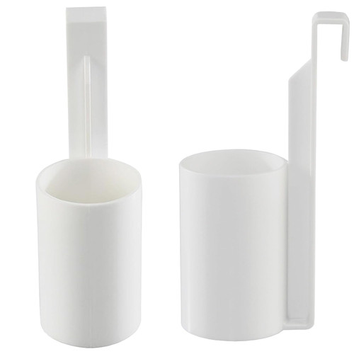 Home-X White Air Freshener Spray Bottle Holder for Home Bathroom - Fits Toilet Deodorizer and Aerosol Odor Eliminator – Convenient, Easy to Install, Durable, Aerosol, Spray Bottle Organizer