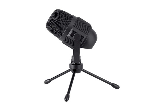 Monoprice USB Large Condenser Microphone with Stand, Plug and Play, Compatible with iOS and Android Mobile Devices, Compact Size - Stage Right Series,Black