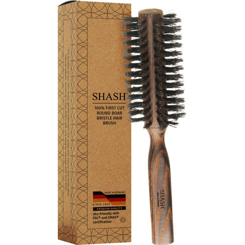 SHASH Smooth 100% Boar Bristle Body Brush - Made in Germany | Gently Exfoliates Skin for a Softer, Smoother Complexion | Promotes Circulation for a Healthy Glow