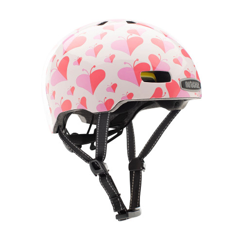 Nutcase, Little Nutty, Kids Bike Helmet with MIPS Protection System and Removable Visor, Love Bug Gloss MIPS, Toddler