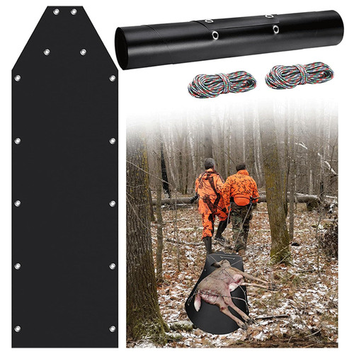 Deer Drag Sleds, Multi Purpose Portable Tear Thickened Snow Sledding Pad, Hauling Supplies for Ice Fishing, Fire Wood, Camping Gear