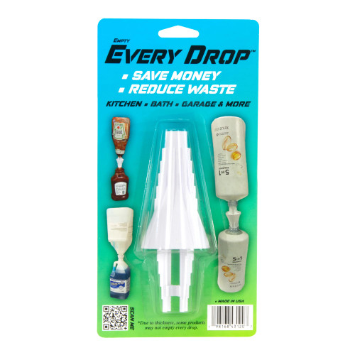 Last Drop Universal Bottle Emptying Kit Transfer Connector for Soap, Lotion, Shampoo, Conditioner, and Kitchen