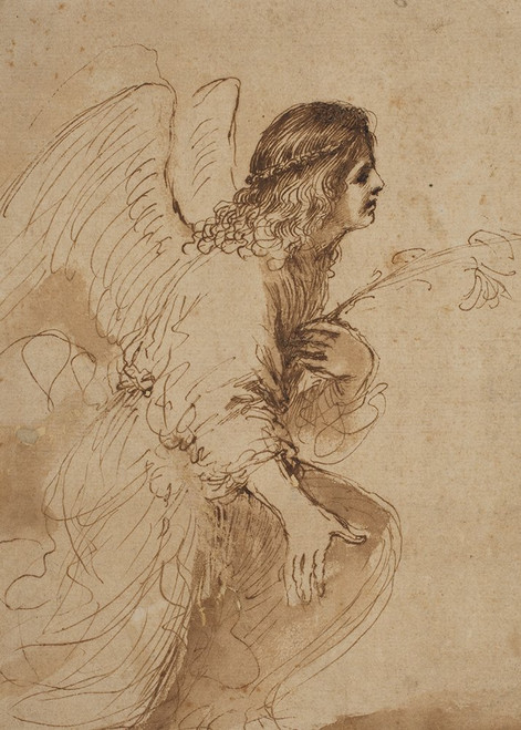 Christmas Card Box "The Angel of the Annunciation" Giovanni Francesco Barbieri, 12 Cards / 12 Envelopes