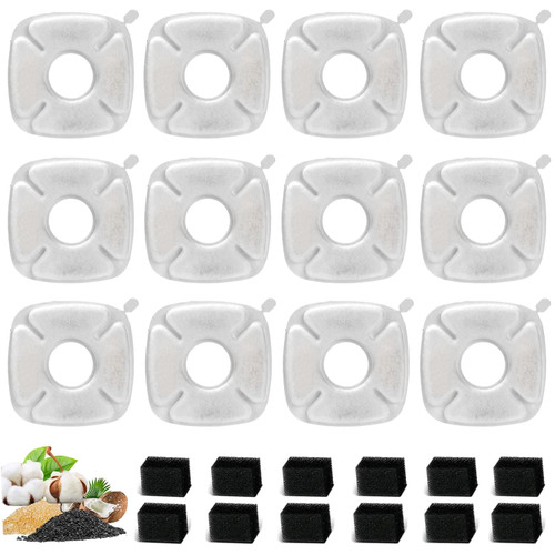 12Pack Cat Water Fountain Filter For Veken Water Fountain 67oz/2L, 95oz/2.8L,135oz/4L, Pet Cat Fountain Filter Replacement, with Pre-Filter Sponges for Veken Water Fountain Filters Cat Water Dispenser 12Pack Cat Water Fountain Filter For Veken Water Fountain 67oz/2L, 95oz/2.8L,135oz/4L, Pet Cat Fountain Filter Replacement, with Pre-Filter Sponges for Veken Water Fountain Filters Cat Water Dispenser