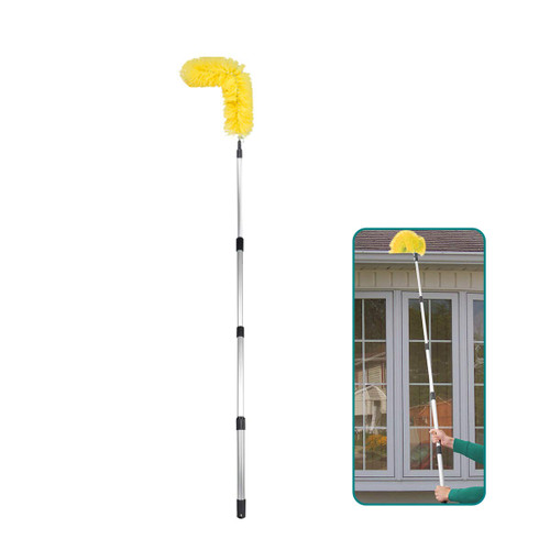 Daisypower Gutter Cleaning Brush Roofing Guard Cleaner Tool with Telescopic Extension Pole, Easy Remove Leaves and Debris from The Ground