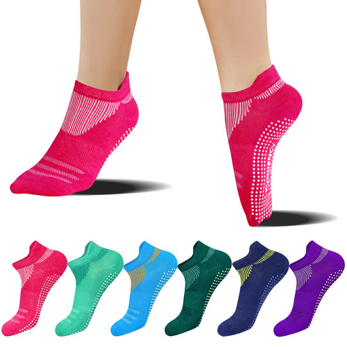 FUNDENCY Non Slip Yoga Socks for Women, Anti-Skid Socks for Pilates Bikram Fitness Socks with Grips